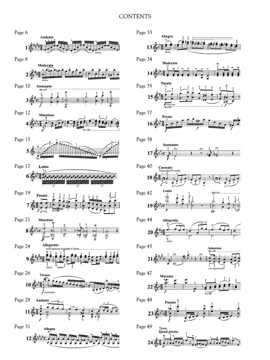 Paganini 24 Caprices for Violin Solo Jascha Heifetz Version