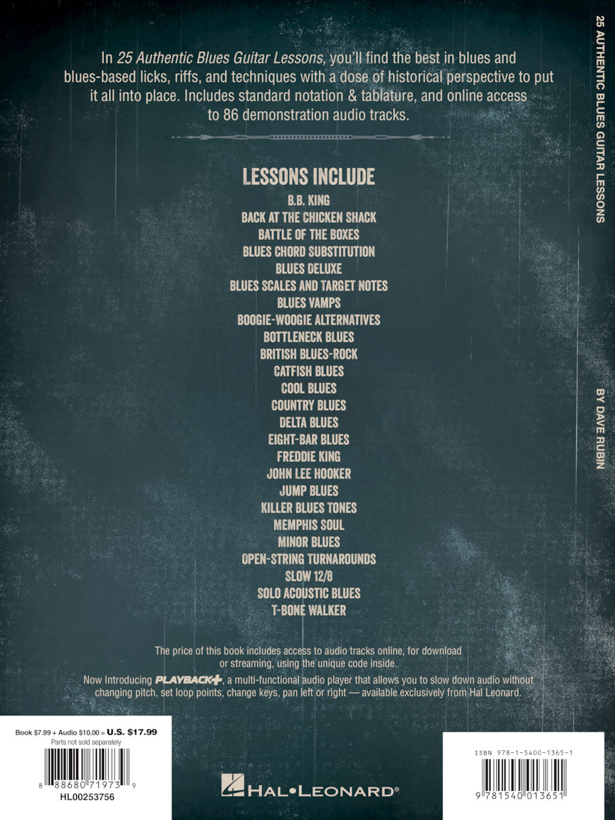 25 Authentic Blues Guitar Lessons