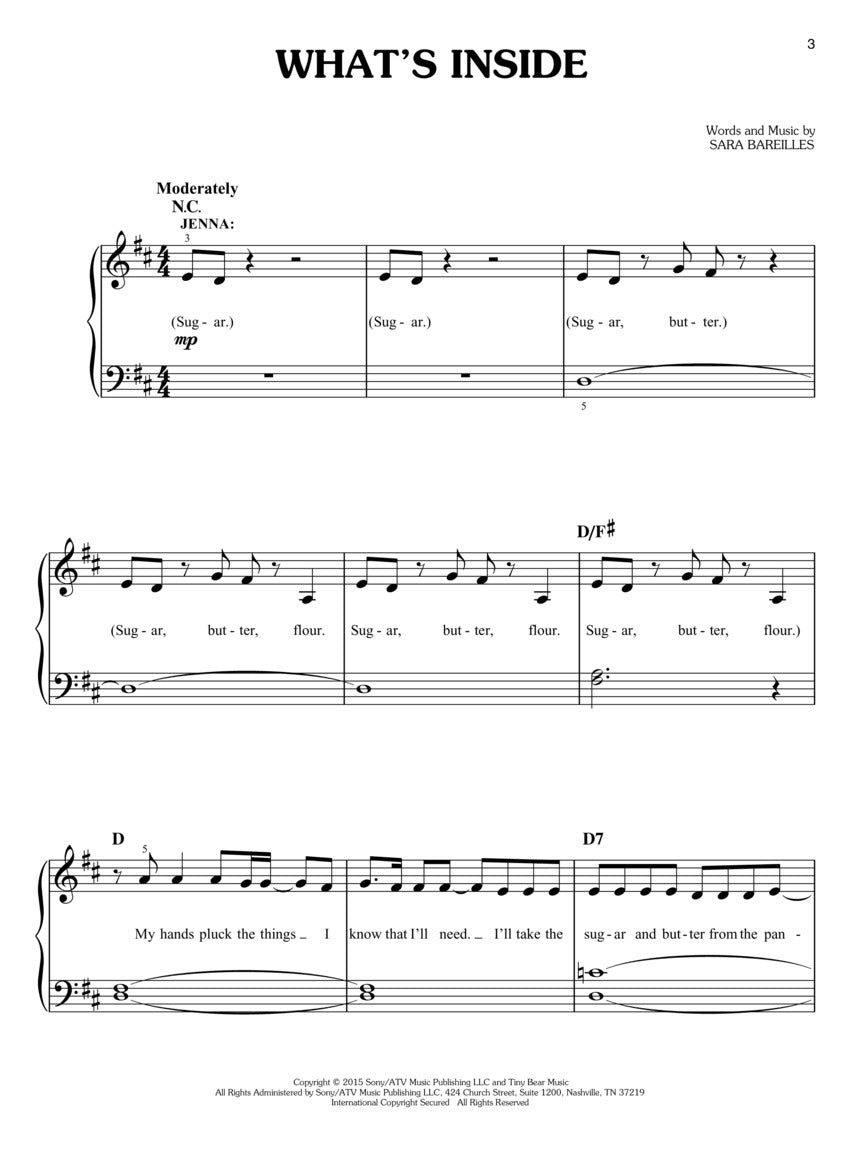 Waitress - Easy Piano Selections