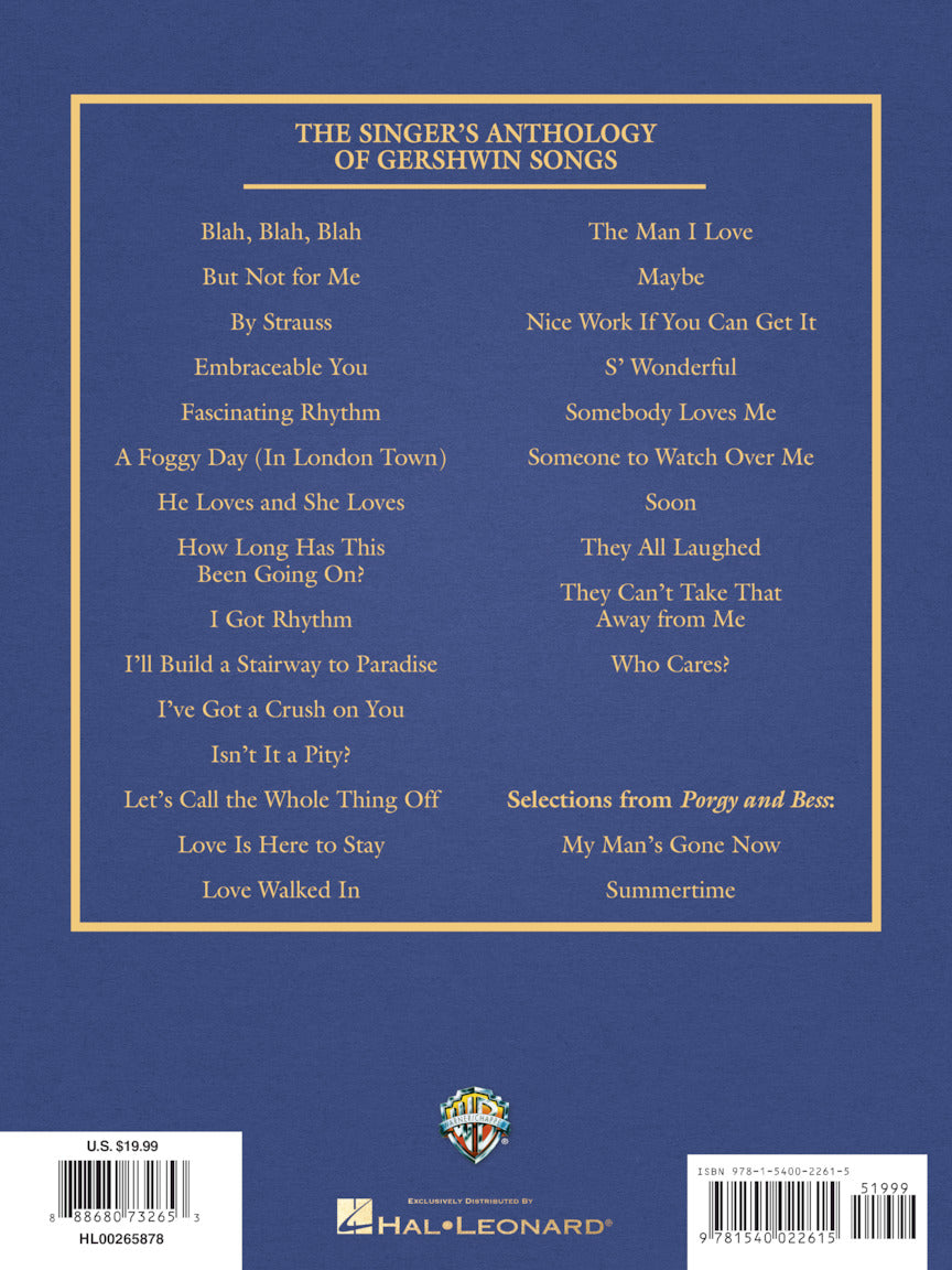 Gershwin: Singer's Anthology of Gershwin Songs - Mezzo Soprano/Belter