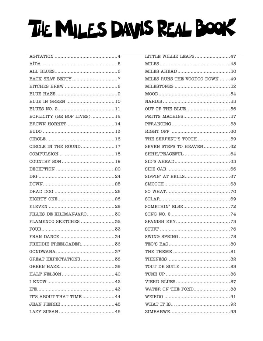 Real Book - (8.21): Davis, Miles - Real Book