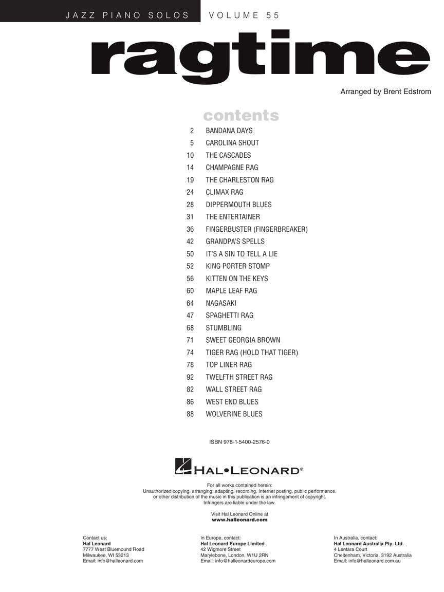 Ragtime - Jazz Piano Solos Series Vol. 55