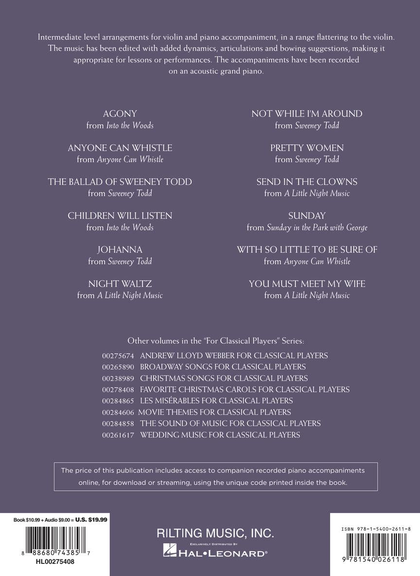 Sondheim, Stephen - For Classical Players
