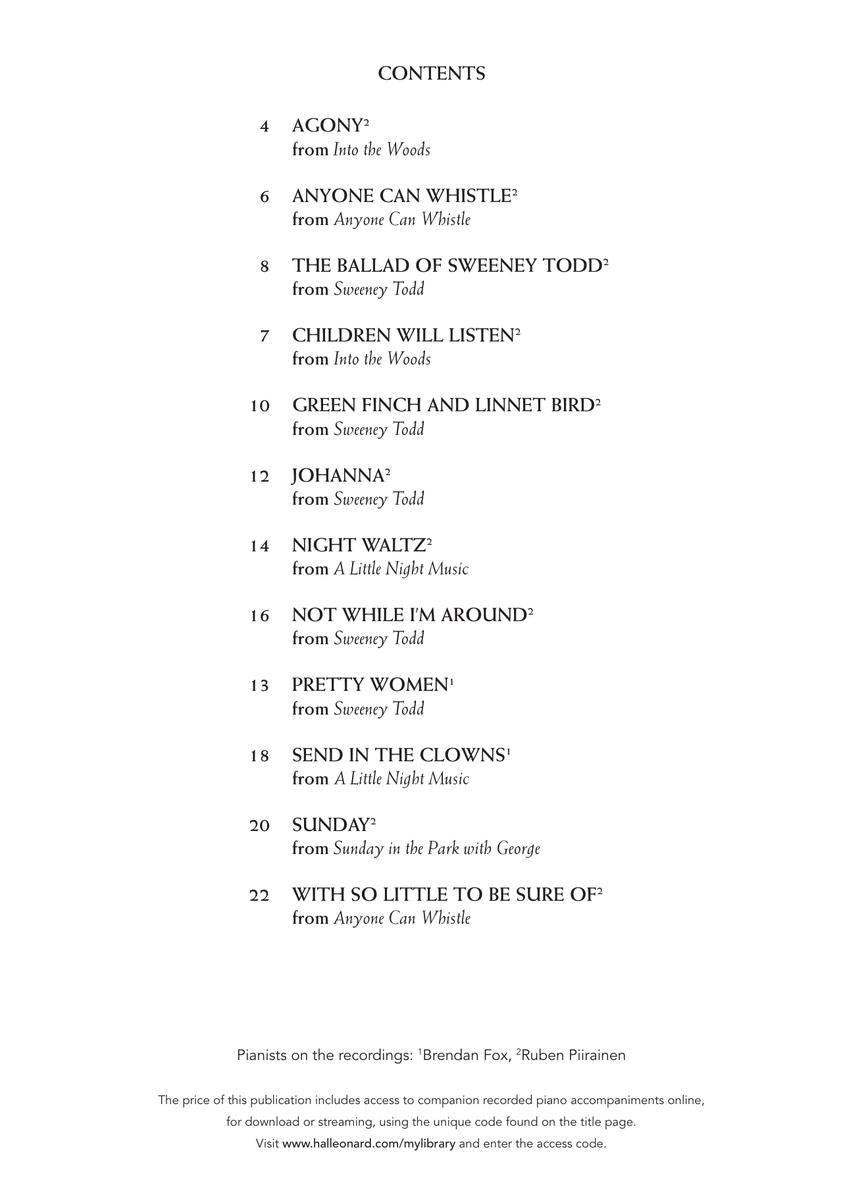 Sondheim, Stephen - For Classical Players