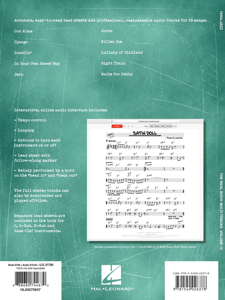 1950s Jazz - Real Books Multi-Tracks Play-Along Vol. 12