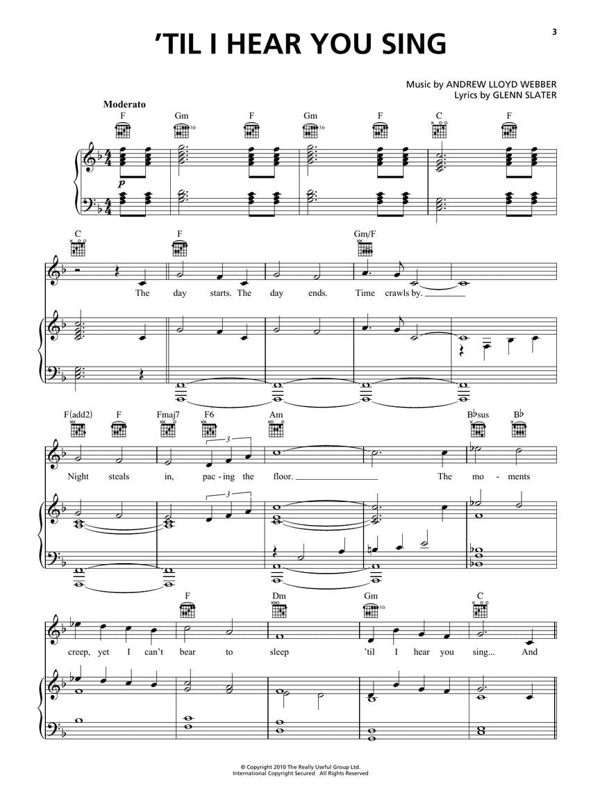 Love Never Dies - Piano/Vocal Selections