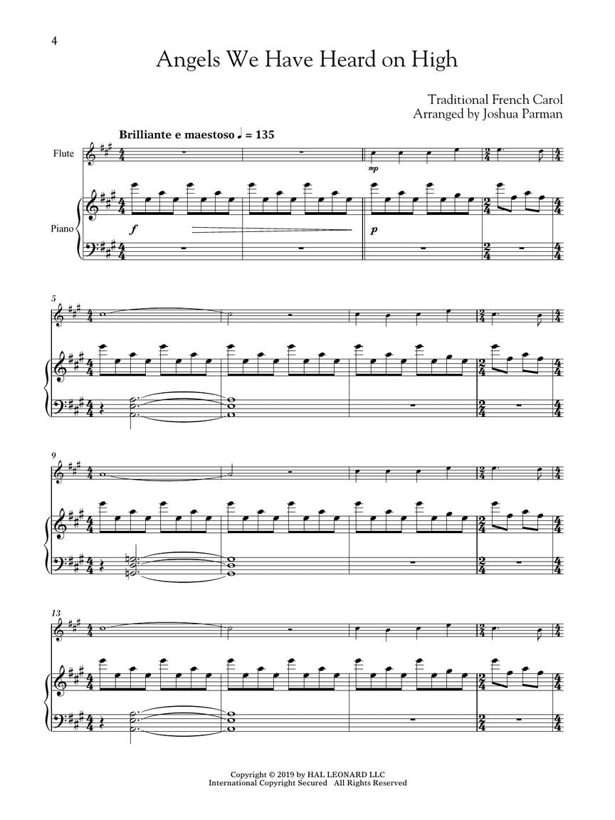 Favorite Christmas Carols for Classical Players – Flute and Piano