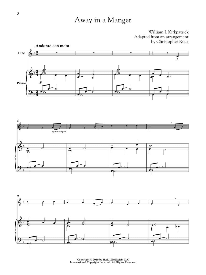 Favorite Christmas Carols for Classical Players – Flute and Piano