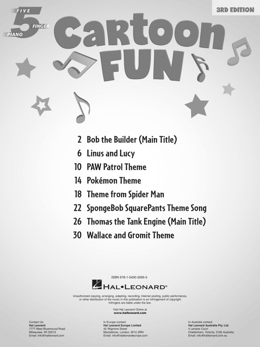 Cartoon Fun - Five-Finger Piano