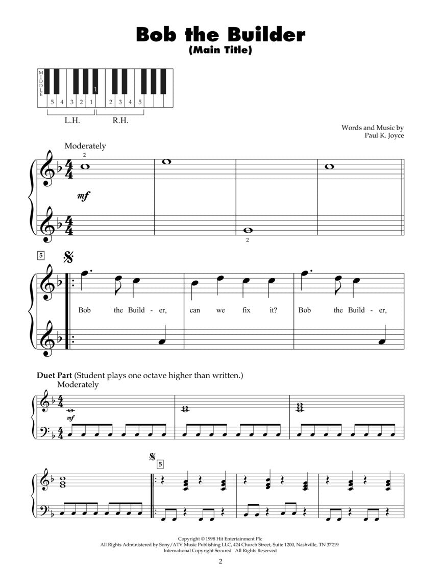 Cartoon Fun - Five-Finger Piano