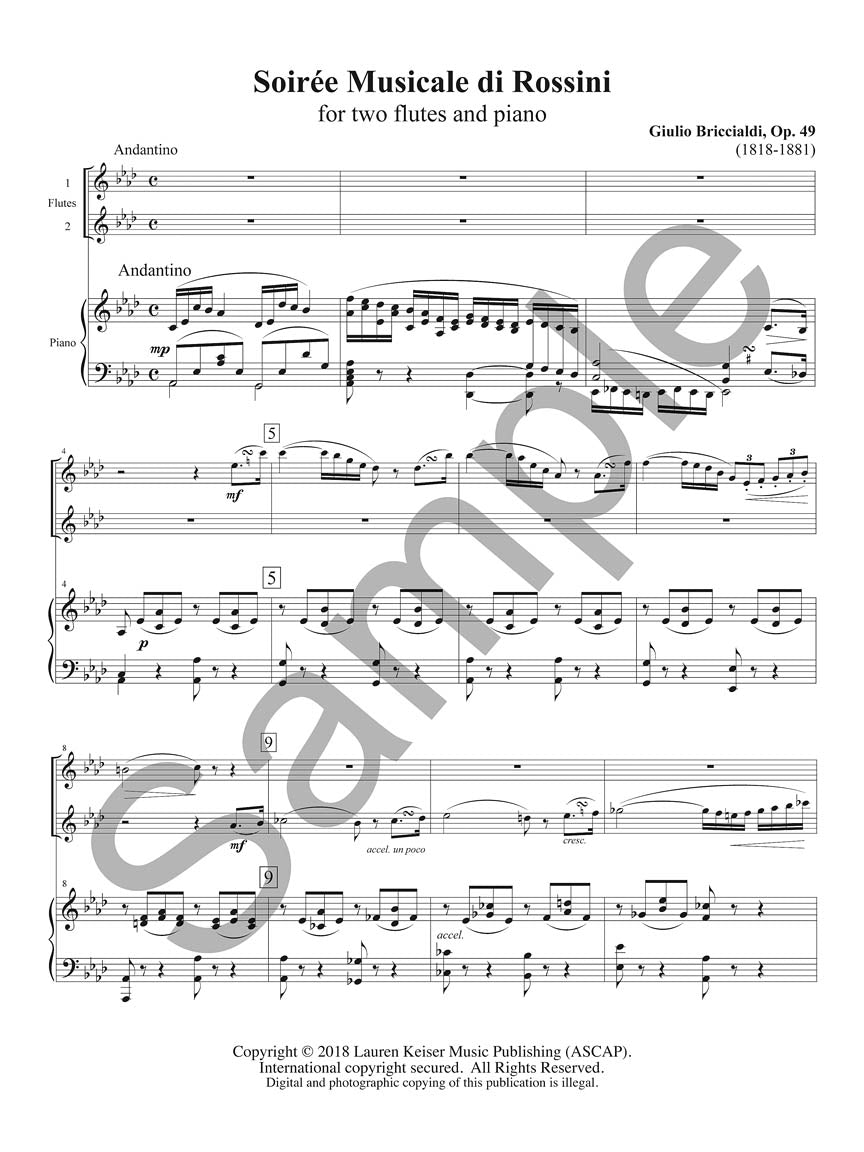 Three Duos for Two Flutes and Piano