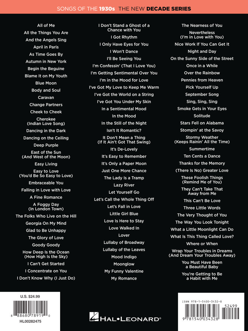 Songs of the 1930s - New Decade Series