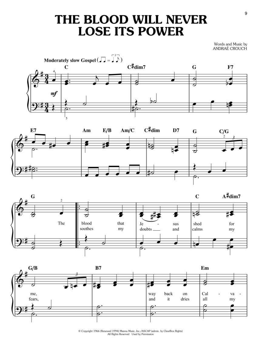 First 50 Gospel Songs You Should Play on Piano