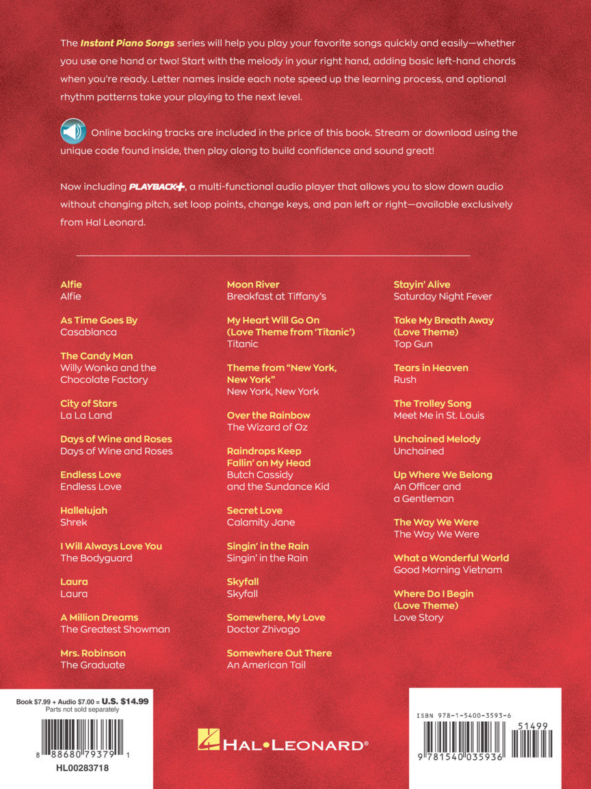 Movie Songs - Instant Piano Songs