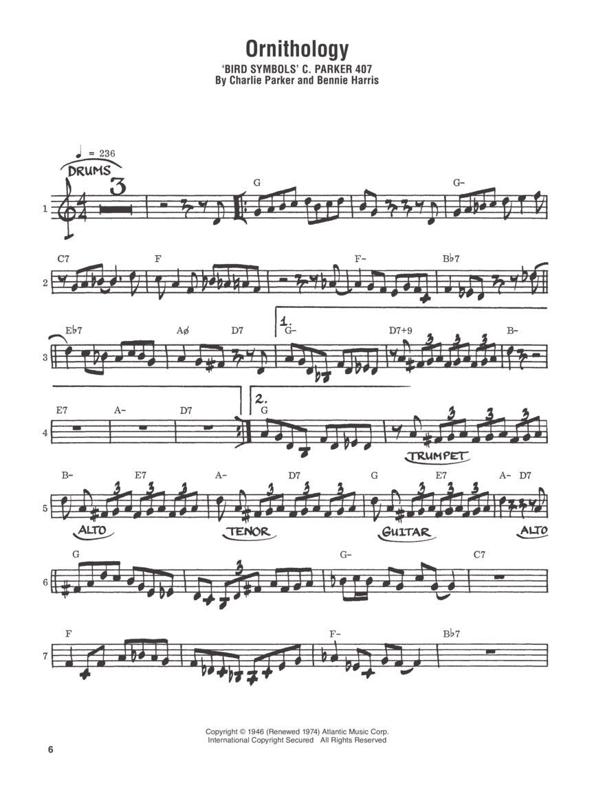 Parker- Charlie Parker - Omnibook - Volume 1 C Instruments