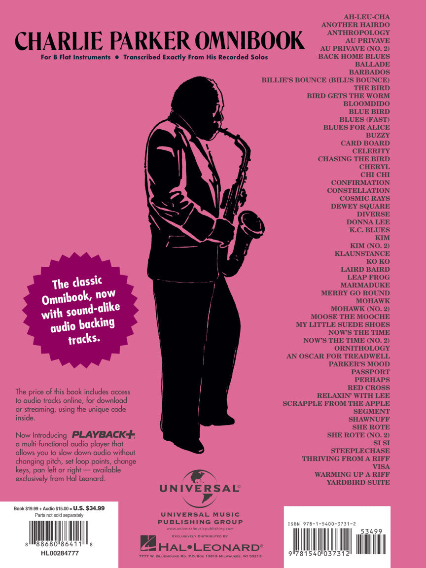 Parker, Charlie - Omnibook - Volume 1 with Backing Tracks
