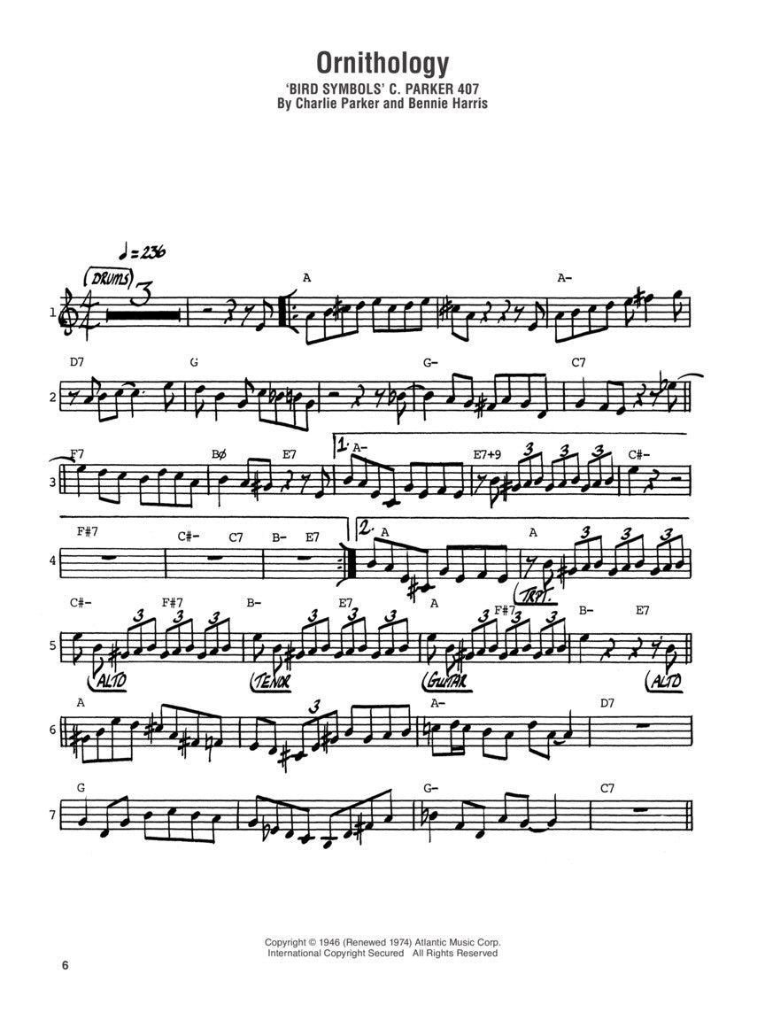 Parker, Charlie - Omnibook - Volume 1 with Backing Tracks