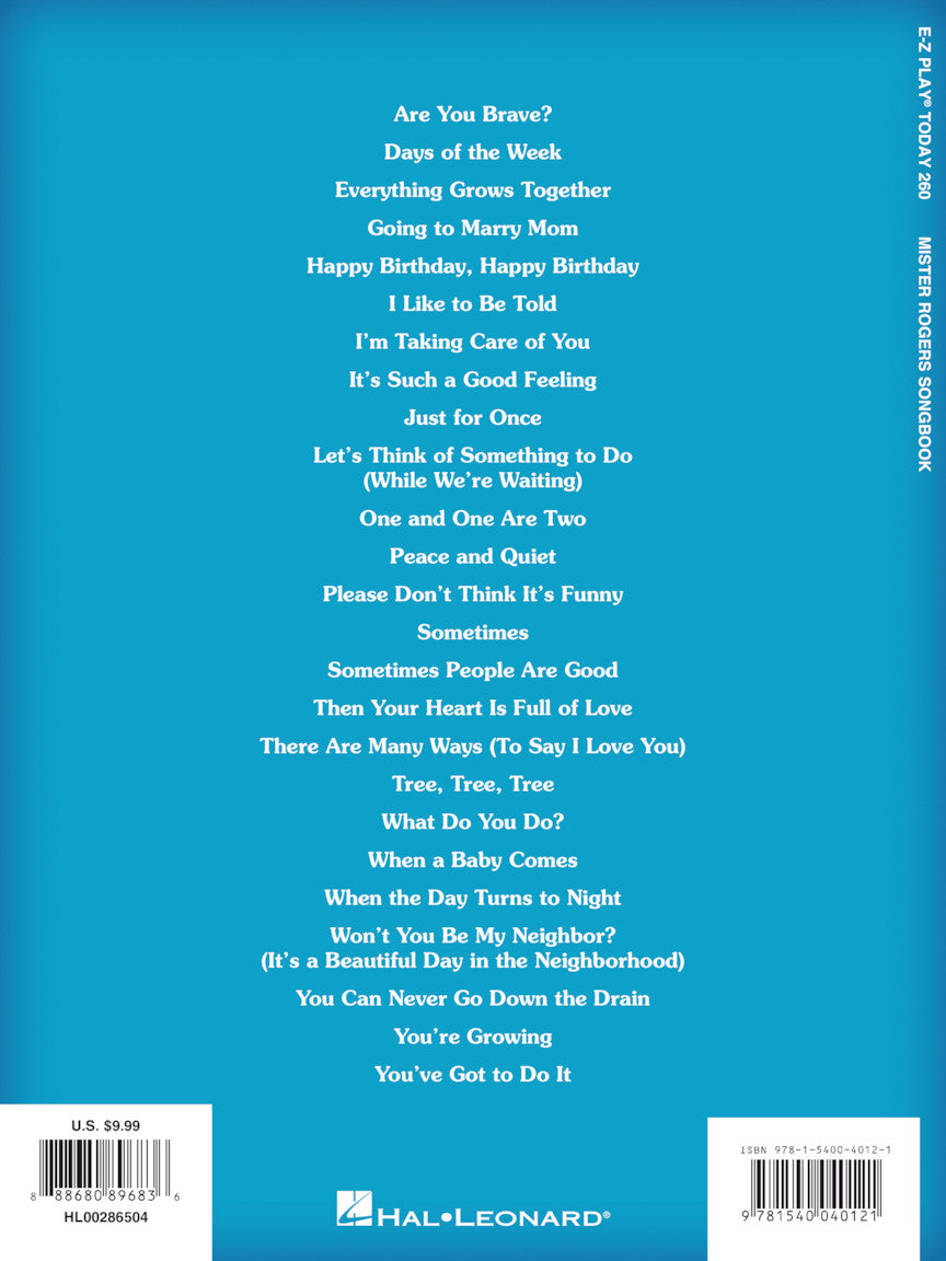 Mister Rogers Songbook - E-Z Play Today Vol. 260