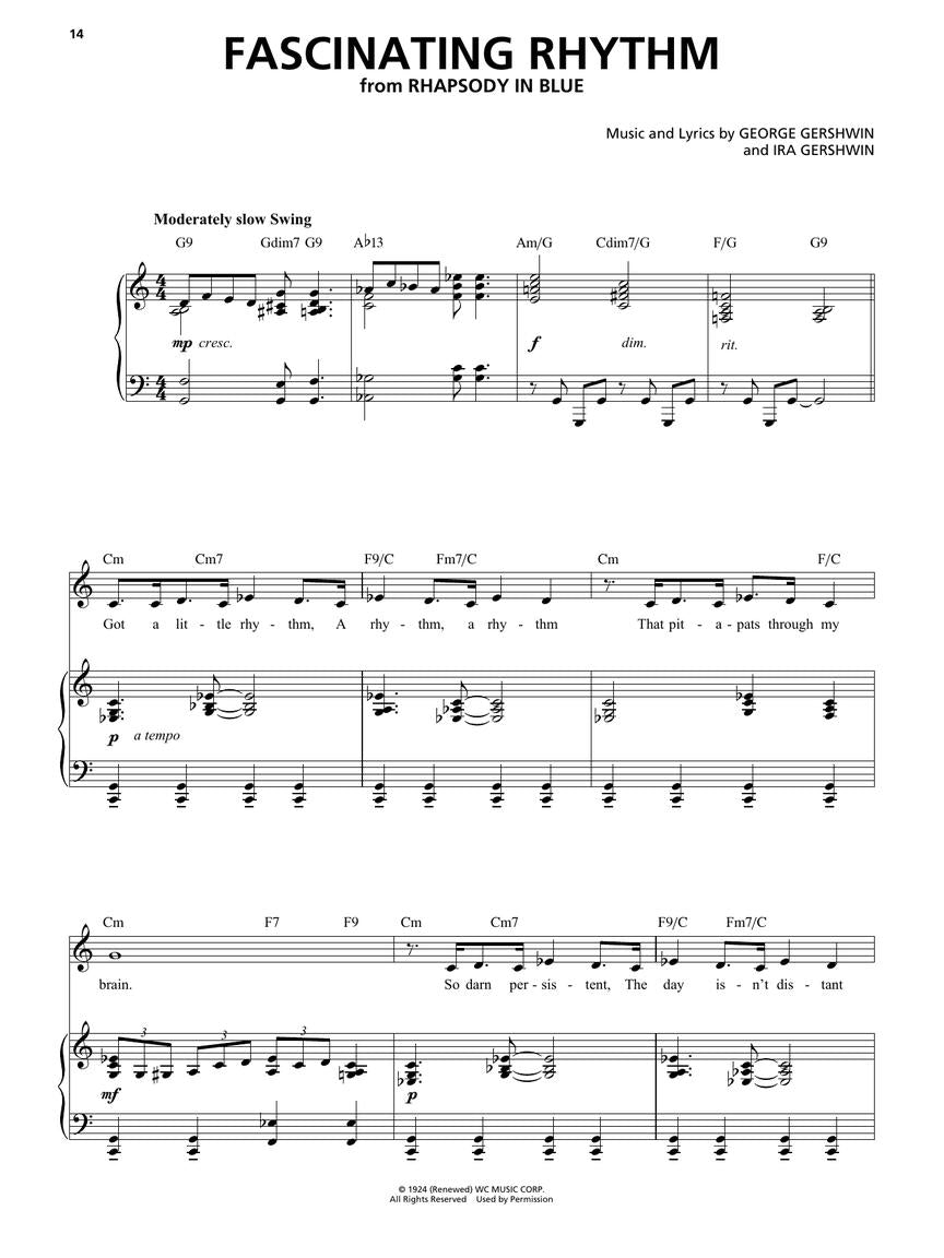 Gershwin: Singer's Jazz Anthology - Low Voice