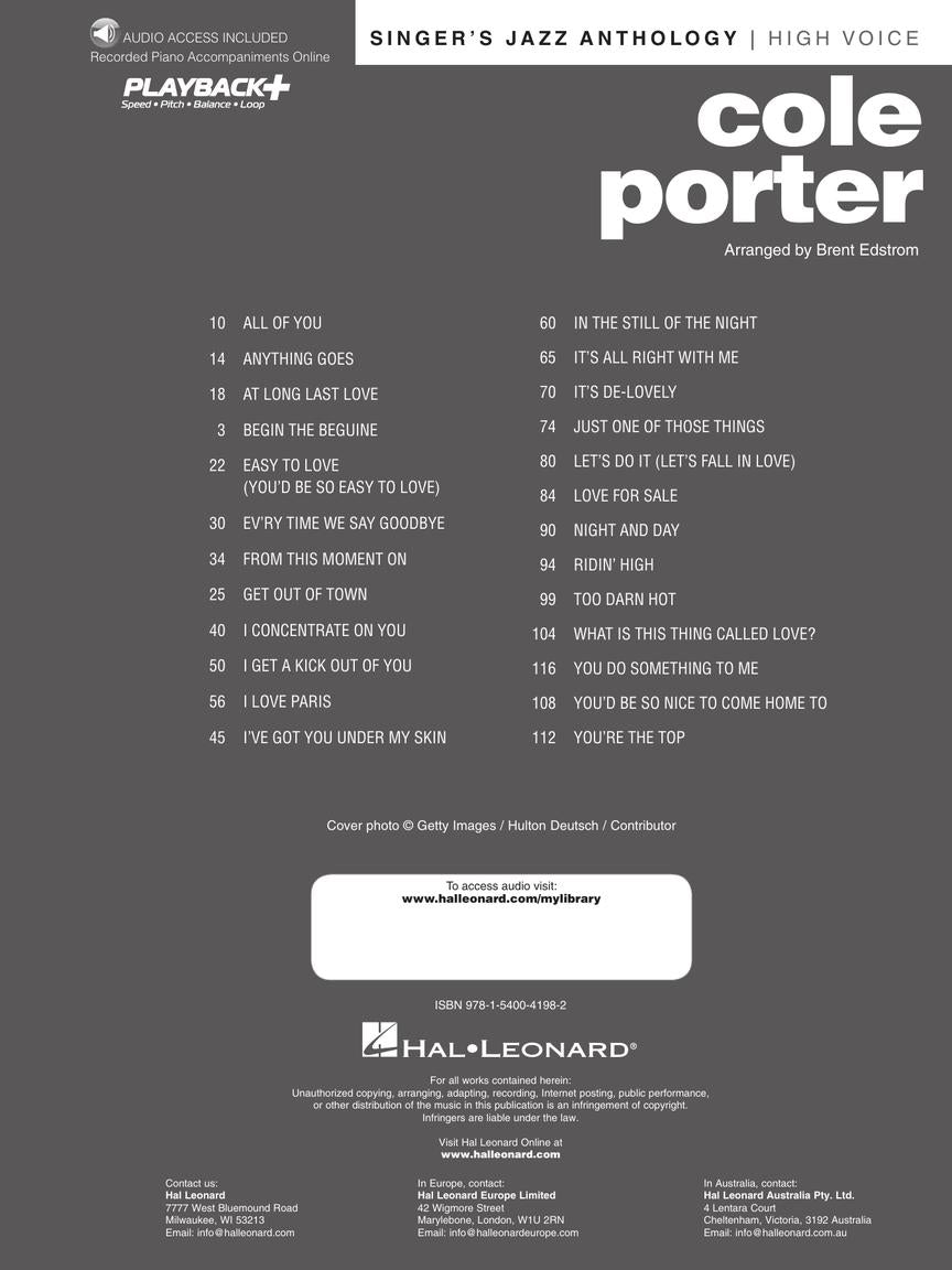 Porter, Cole - Singer's Jazz Anthology - High Voice