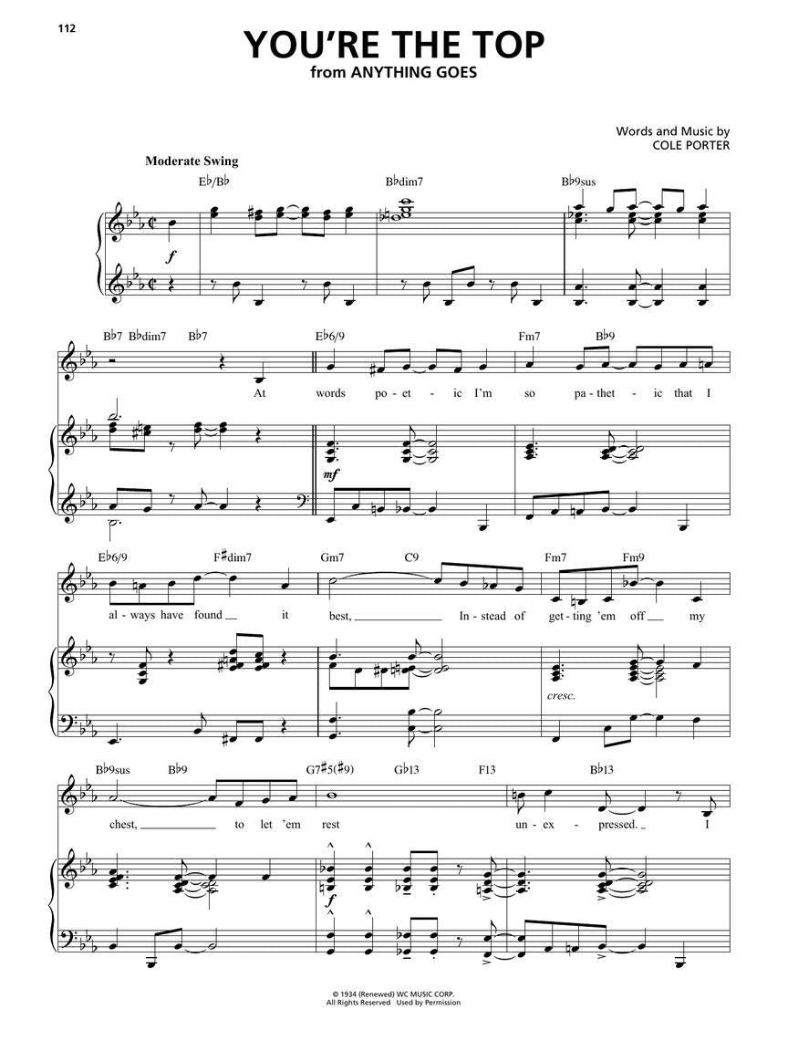 Porter, Cole - Singer's Jazz Anthology - High Voice