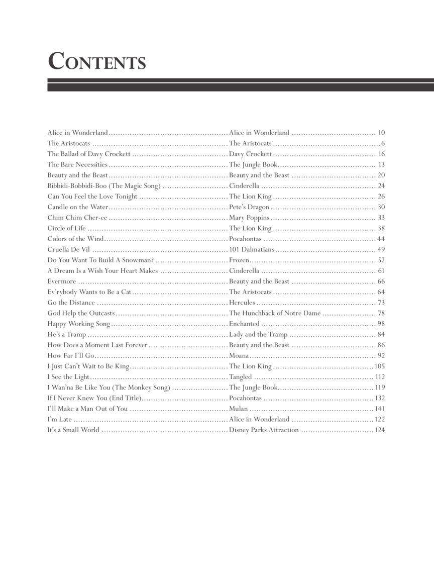 Library of Disney Songs, The