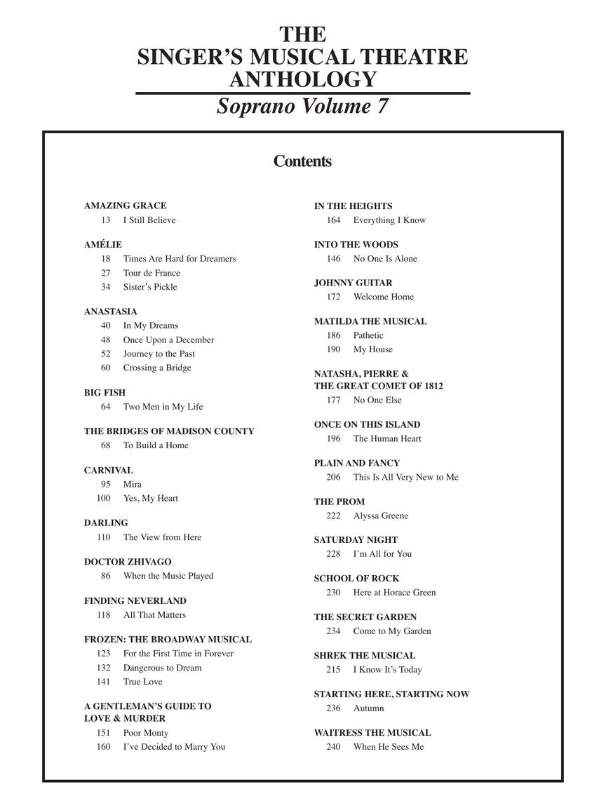 Singer's Musical Theatre Anthology Volume 7 Soprano