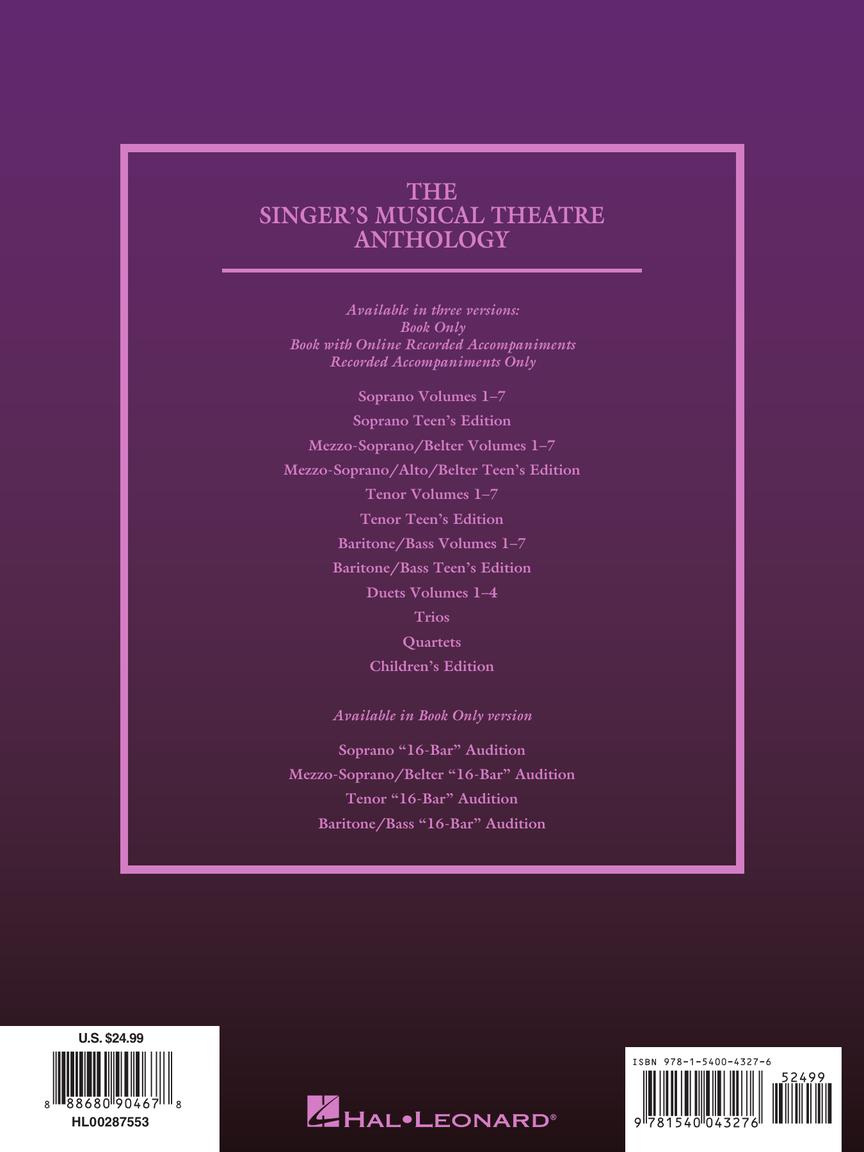 Singer's Musical Theatre Anthology Volume 7 Soprano