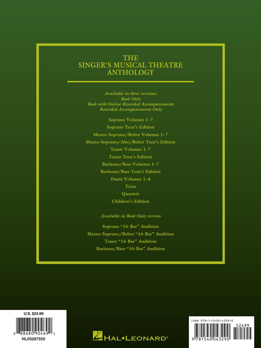 Singer's Musical Theatre Anthology Tenor Volume 7