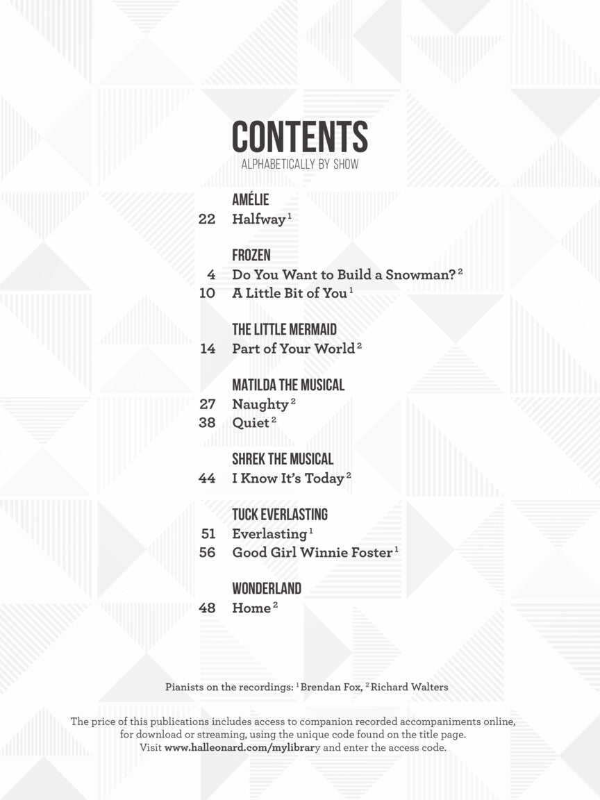 Girls' Songs from 21st Century Musicals