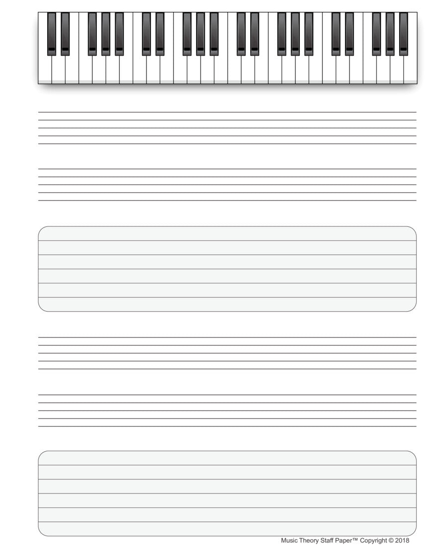 Music Theory Staff Paper / Manuscript Paper
