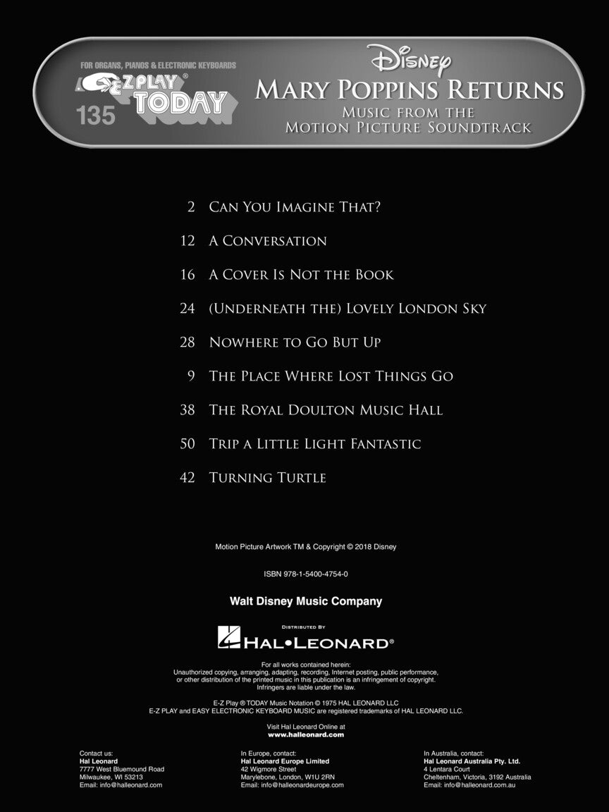 Mary Poppins Returns - E-Z Play Today #135