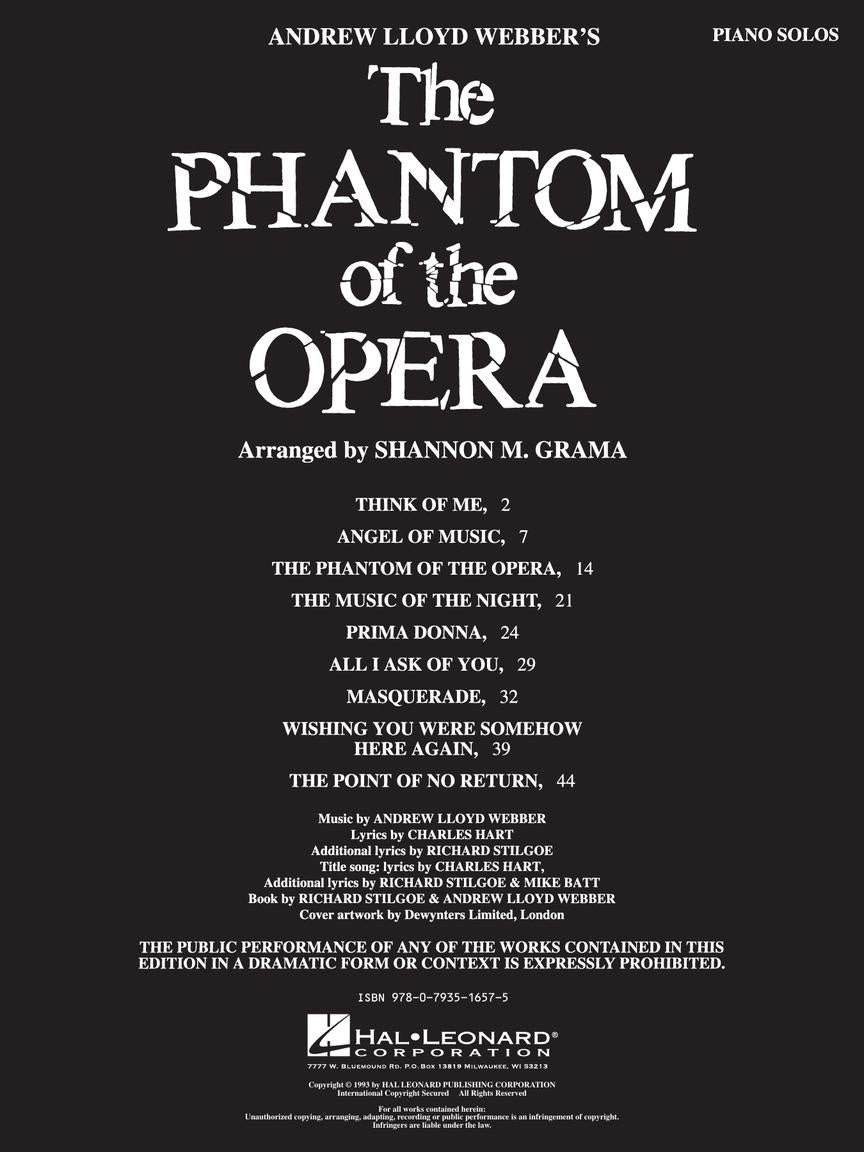 Phantom of the Opera - Piano Solo