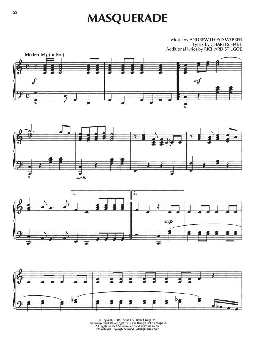 Phantom of the Opera - Piano Solo