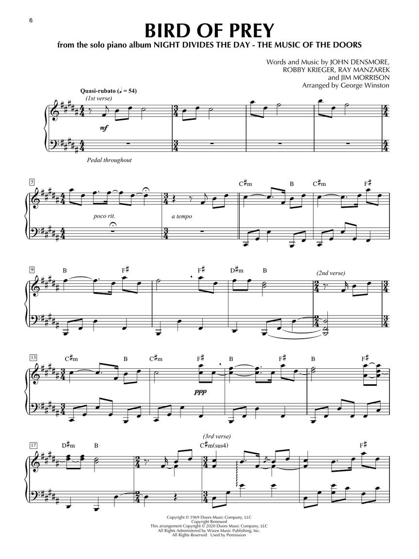 Winston Piano Sheet Music Collection