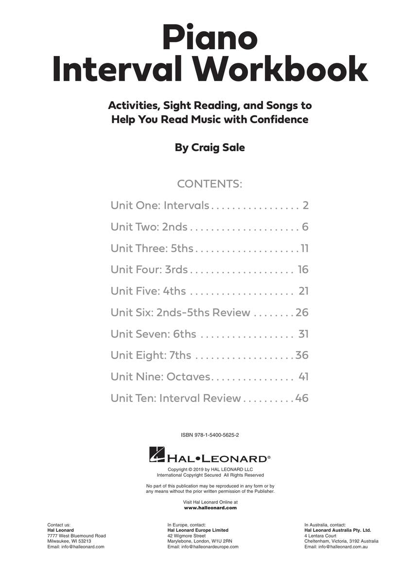 Piano Interval Workbook