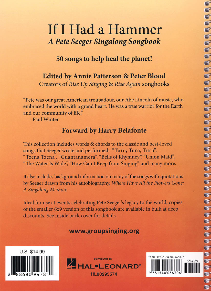 Seeger, Pete - If I Had a Hammer - Pete Seeger Sing-Along Songbook