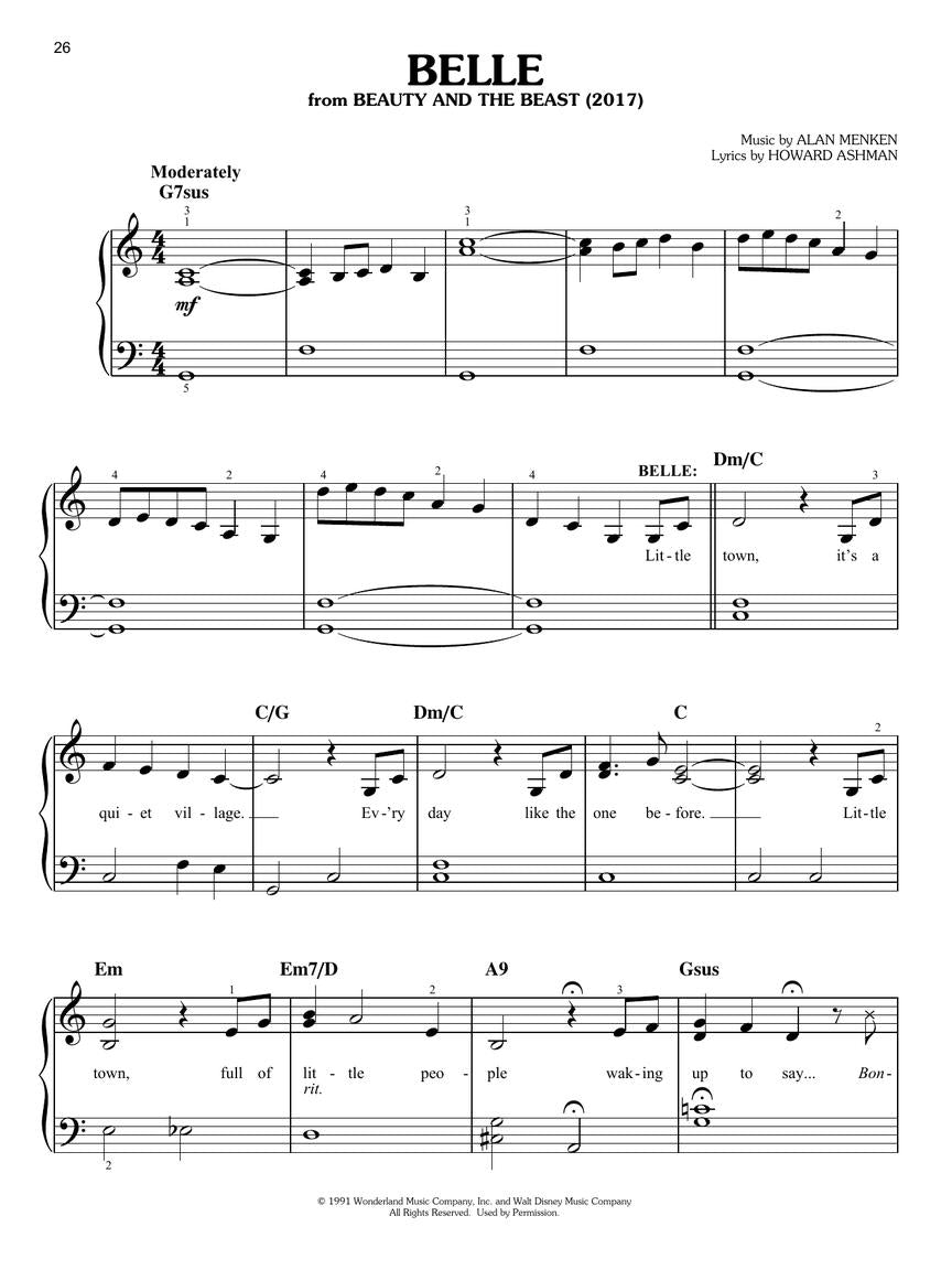 40 Most-Streamed Disney Songs Easy Piano