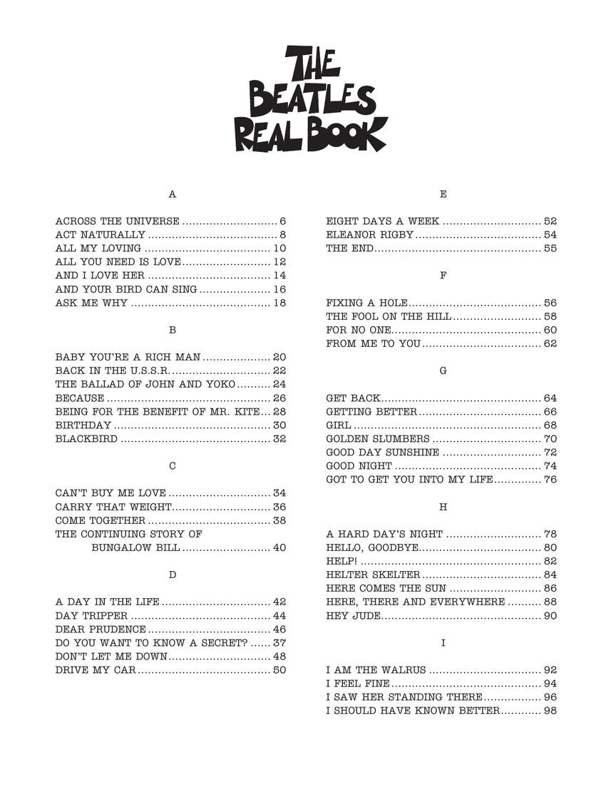 Real Book - (8.09): Beatles Real Book, The
