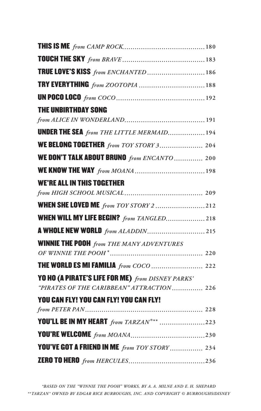 Little Black Disney Songbook
