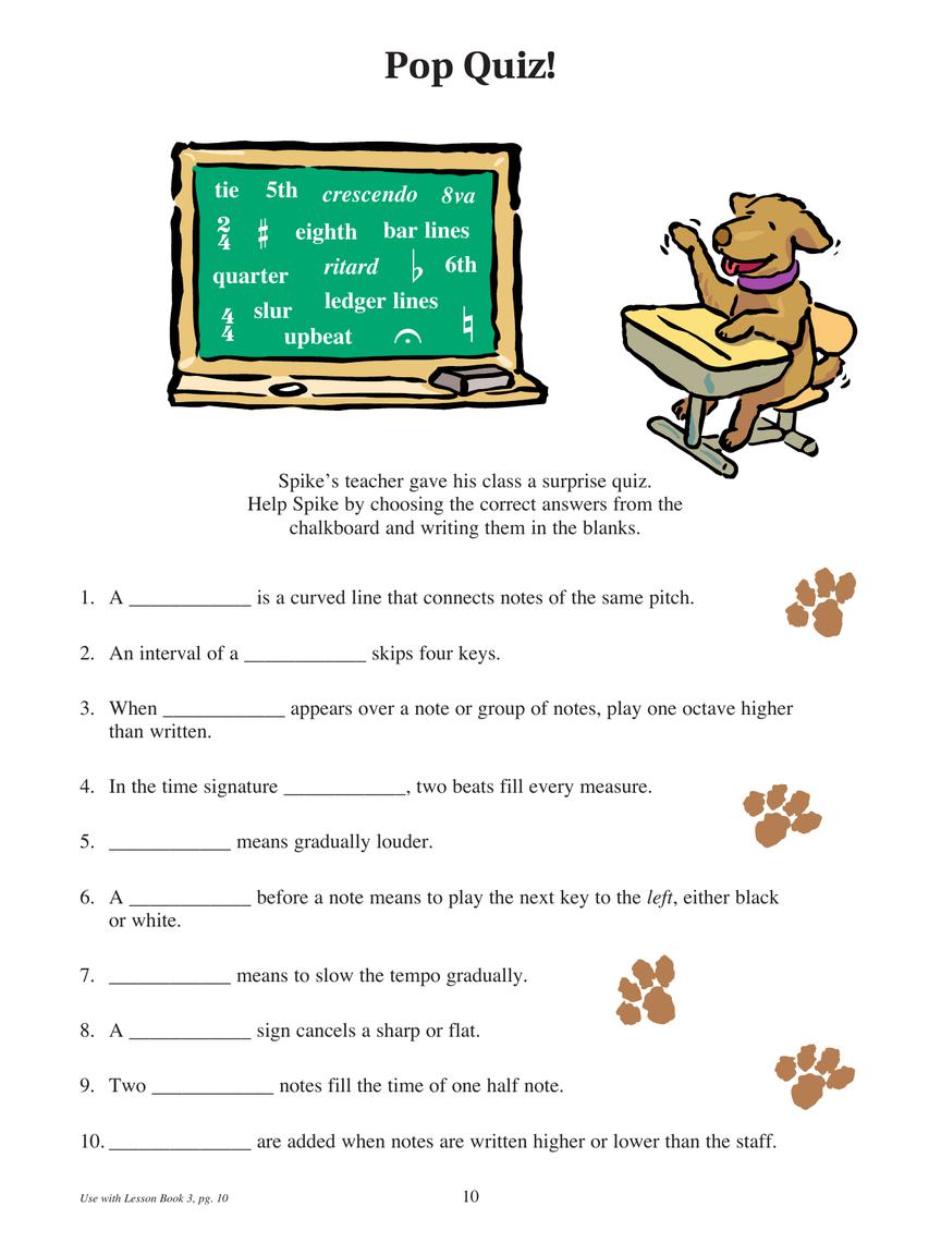 Piano Theory Workbook Book 3 - Hal Leonard Student Piano Library