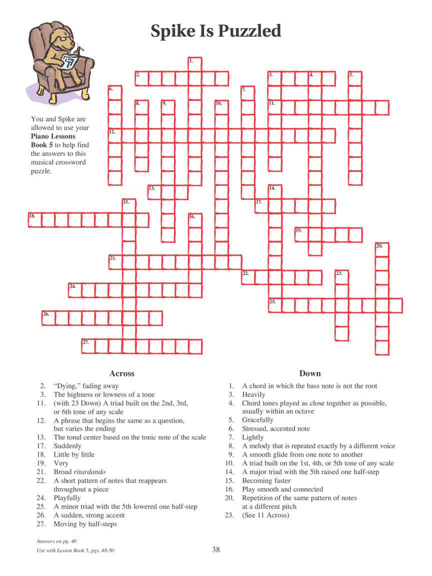 Piano Theory Workbook - Book 5 - Hal Leonard Student Piano Library