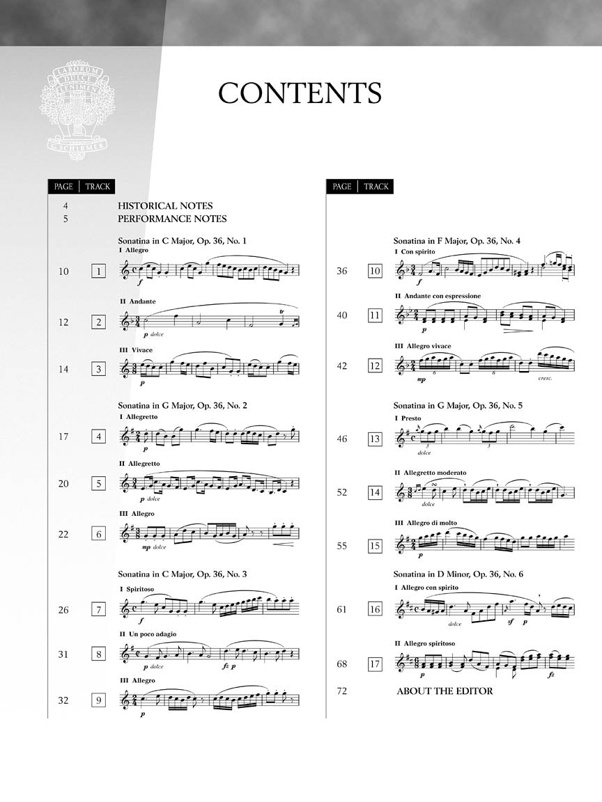 Clementi Sonatinas, Opus 36