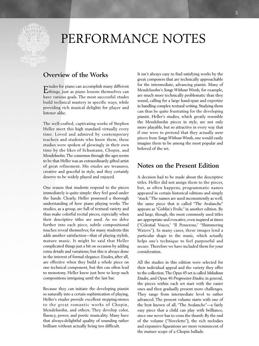 Heller Selected Studies Opus 45 & 46