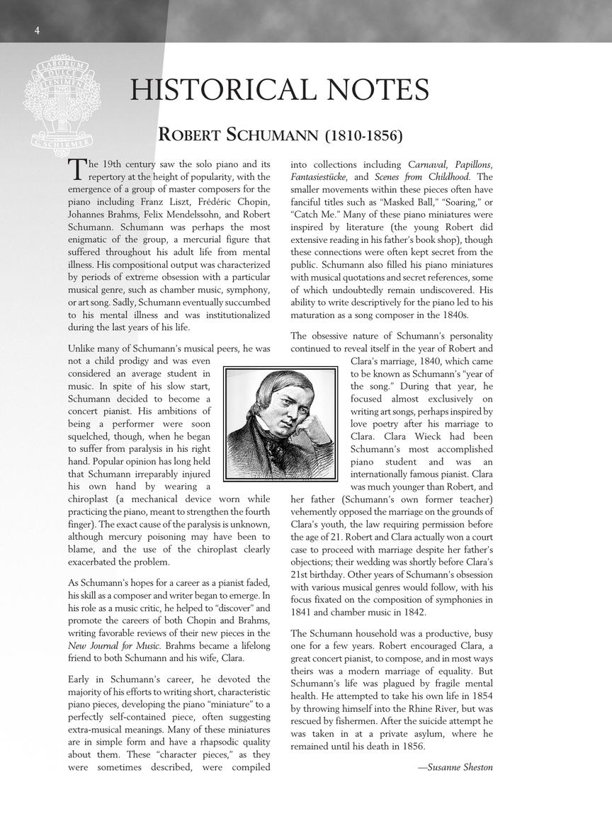 Schumann Scenes from Childhood (Kinderscenen) Opus 15