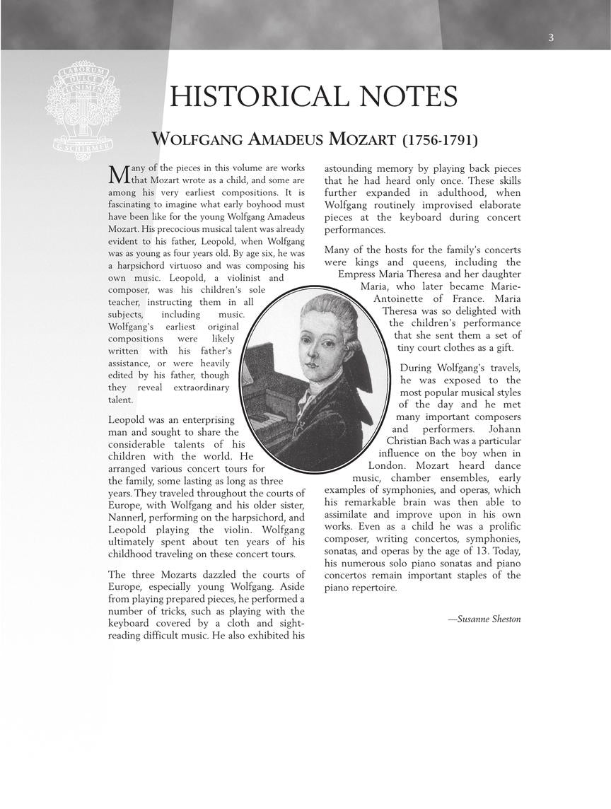 Mozart 15 Easy Piano Pieces - Schirmer Performance Editions