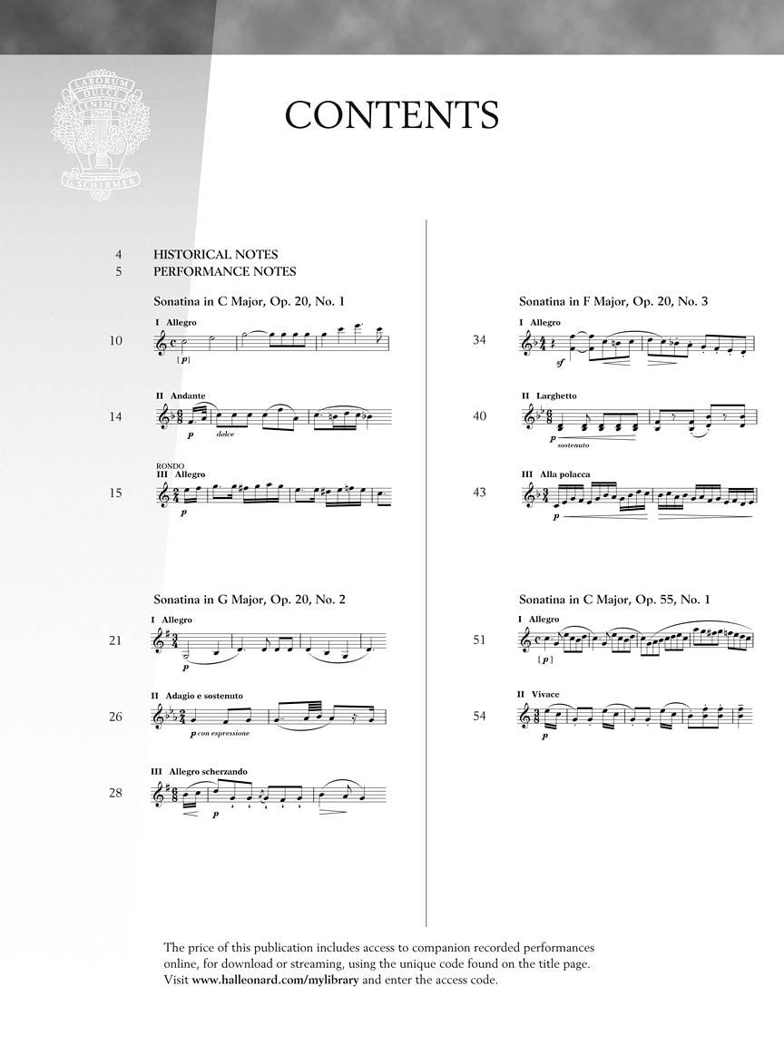 Kuhlau - Selected Sonatinas