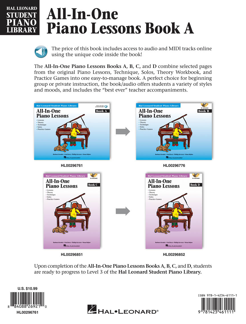 All-In-One Piano Lessons Book A