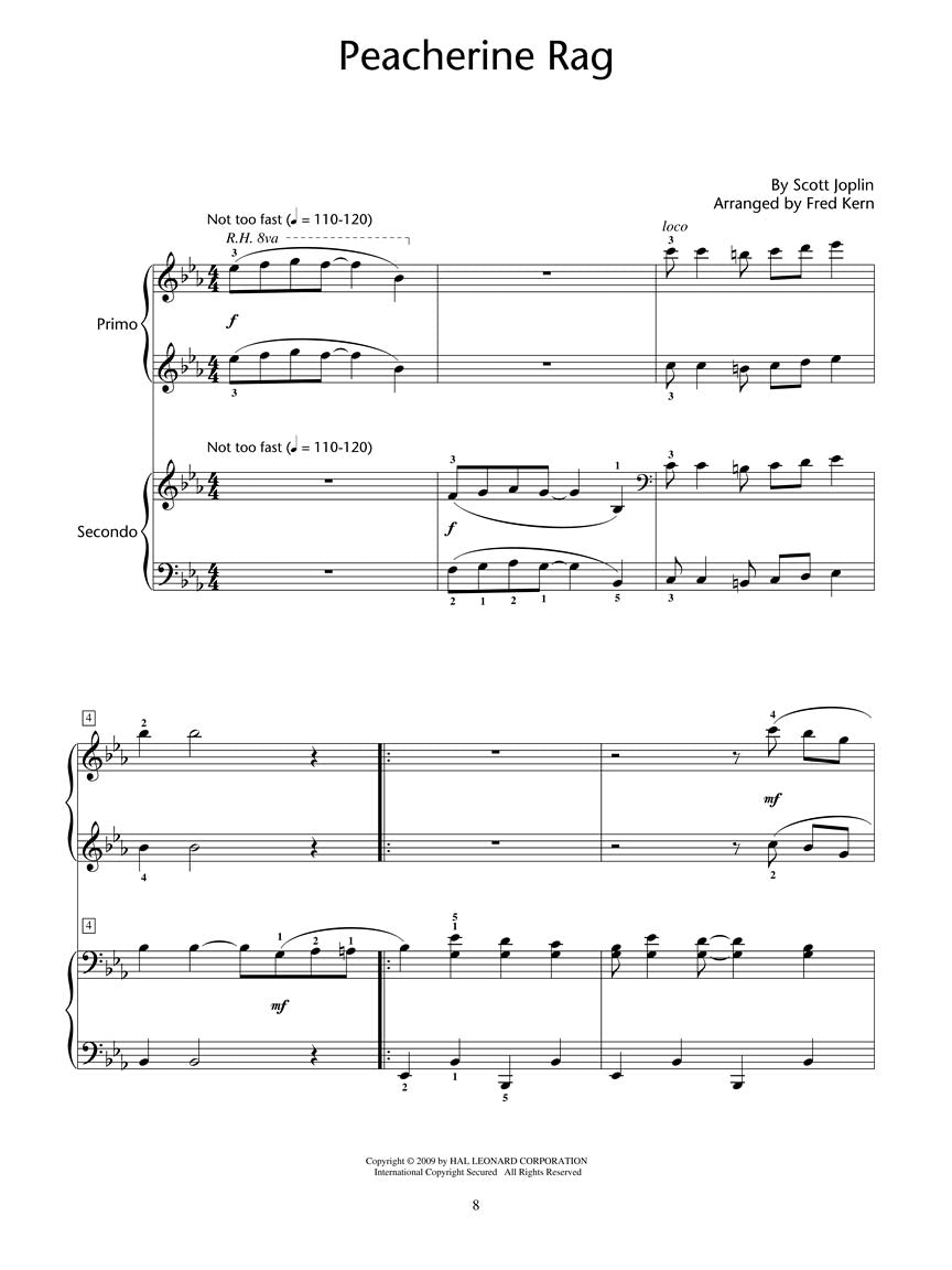 Joplin Ragtime Duets