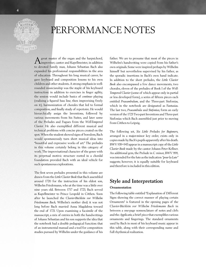 Bach - Nineteen Little Preludes